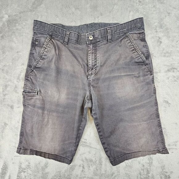 Weatherproof Cargo‎ Shorts Jorts Men's 38 Gray Faded Cut-Offs Distressed Relaxed - Picture 1 of 9